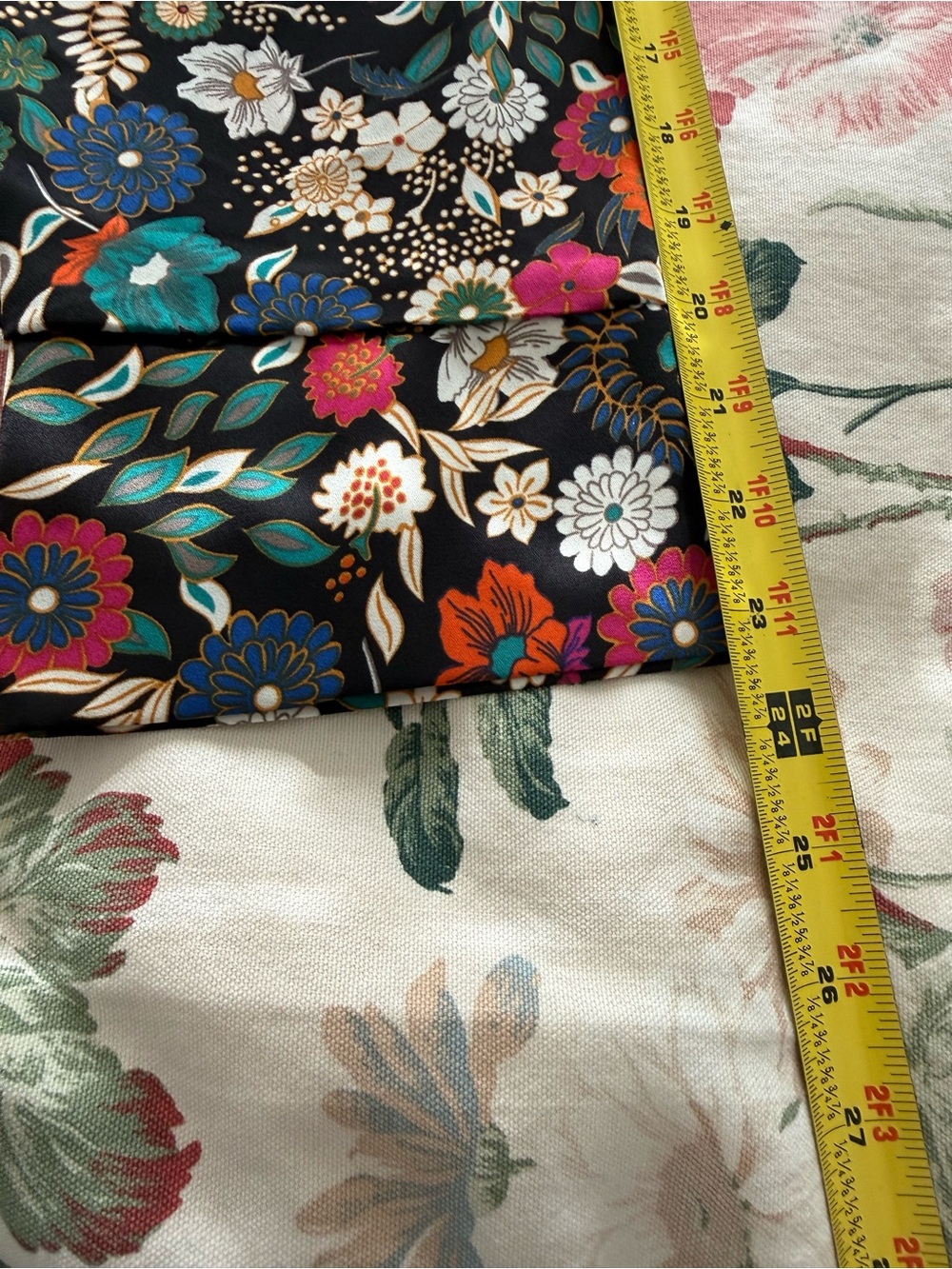 Chenault Floral Print Long Sleeve Button Front Blouse Top Black Colorful XL - Picture 14 of 14